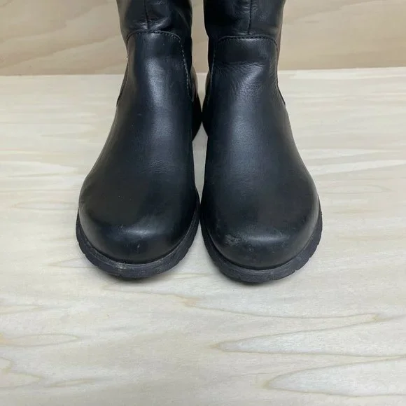 Born Womens Minnola Black Leather Knee High Riding Boots Back Zip Size 8.5 - Picture 3 of 9